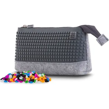 Penál PIXIE CREW velké pouzdro ŠEDÁ/ŠEDÁ