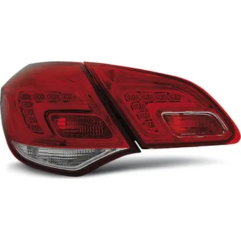 Zadní světlomet TUNING-TEC Zadní světla Opel Astra J HTB 09+ červená/ krystal LED BAR