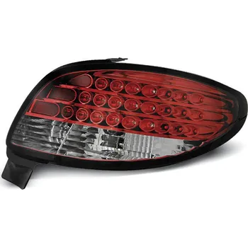 Zadní světlomet TUNING-TEC Zadní světla Peugeot 206 98-07 - krystal/červené LED