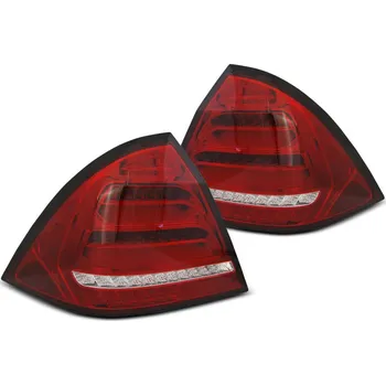 Zadní světlomet TUNING-TEC Zadní světla Mercedes Benz W203 sedan 04-07 - červená/bílá LED BAR