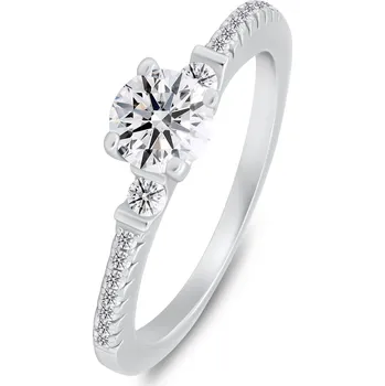 Prsten Brilio Silver Něžný stříbrný prsten se zirkony RI139W 50 mm + 2 měsíce na vrácení zboží