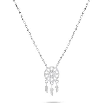 Náhrdelník Brilio Silver Módní stříbrný náhrdelník Lapač snů NCL90W + 2 měsíce na vrácení zboží