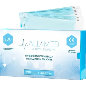 All4med autoklávové sterilizační sáčky 190 mm x 330 mm 200 ks.