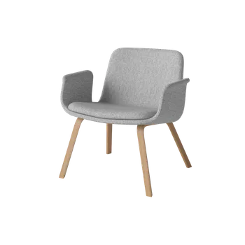 Křeslo Palm, Čalounění Qual stone grey, Povrchy Ořech