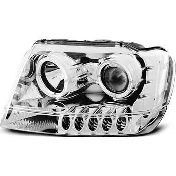 Přední světlomet TUNING-TEC Přední světla Jeep Grand Cherokee 99-04 Angel Eyes - chrom CCFL