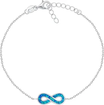 Náramek Brilio Silver Stříbrný náramek s modrým opálem Nekonečno BRC208WB + 2 měsíce na vrácení zboží
