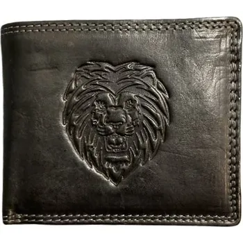 Peněženka Sendi Design pánská kožená peněženka se lvem černá 104W/lion black