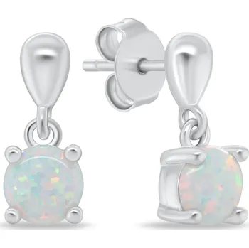 Náušnice Brilio Silver Stříbrné náušnice s bílými opály EA1137W + 2 měsíce na vrácení zboží