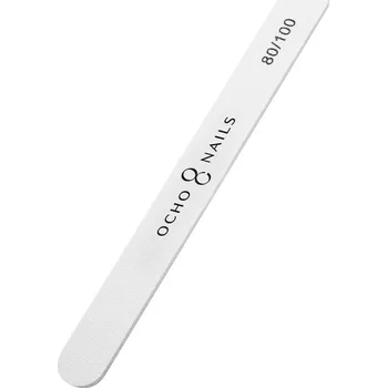 Ocho Nails rovný pilník 80/100 10 ks.