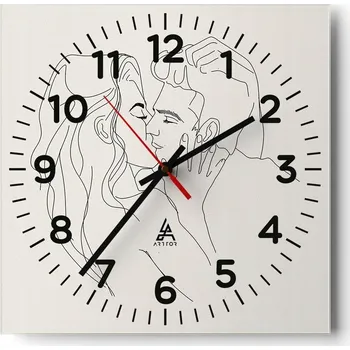 Hodiny Kuchyňské nástěnné hodiny 30x30 Grafika Skleněné hodiny do obýváku Moderní Tiché