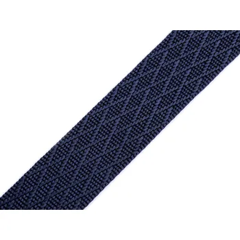Oboustranný popruh lesklý šíře 38 mm Varianta: 4 modrá tmavá