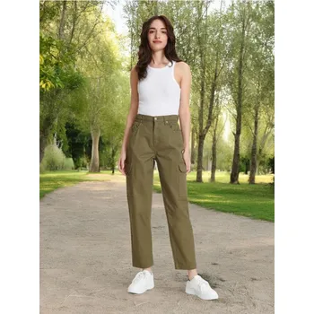 Oblečení a móda Sinsay - Kalhoty cargo - zelená - ZA987-81J - ZA987-81J-40-1