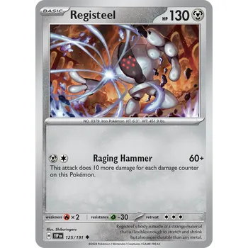 Sběratelská karetní hra Registeel 125/191 - Surging Sparks Typ karty: Reverse Holo
