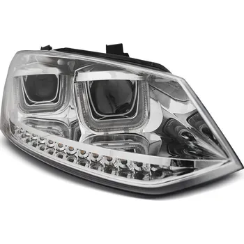 Přední světlomet TUNING-TEC Přední světla VW Polo 6R 09-03.14 chrom U-TYPE LED