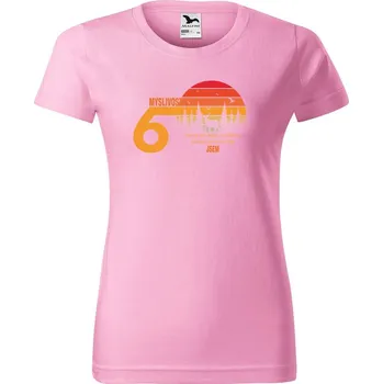 Dámské tričko DOBRÝ TRIKO Dámské tričko s potiskem 60 let myslivost Barva: Růžová, Velikost: 3XL