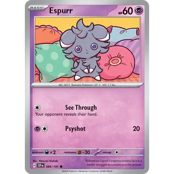 Karetní hra Espurr 084/191 - Surging Sparks Typ karty: Non-Holo