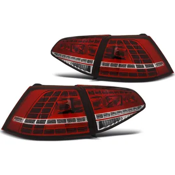 Zadní světlomet TUNING-TEC Zadní světla VW Golf VII 13-17 HTB - červené/bílé LED GTI LOOK SEQ 1