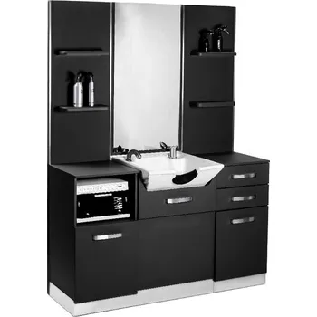 Kadeřnické křeslo Gabbiano kadeřnická konzole s umyvadlem B085 černá