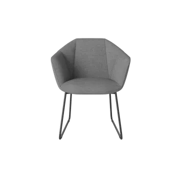 Jídelní židle Kimono, Čalounění Baize grey, Podnož Chrom