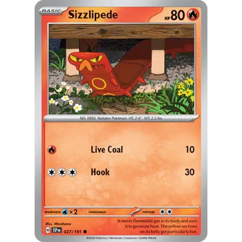 Karetní hra Sizlzlipede 027/191 - Surging Sparks Typ karty: Reverse Holo