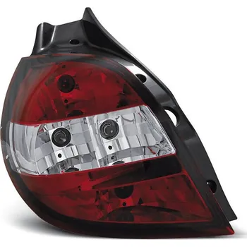 Zadní světlomet TUNING-TEC Zadní světla Renault Clio 05-12.07 červená/krystal