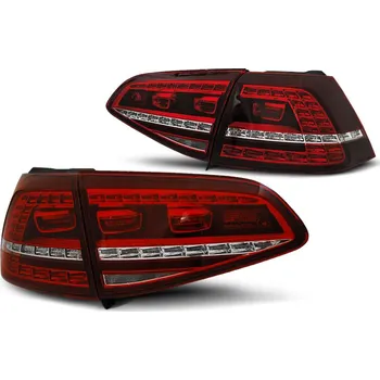 Zadní světlomet TUNING-TEC Zadní světla VW Golf VII 13-17 HTB - červené/bílé LED GTI LOOK SEQ