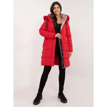 Zimní bunda s patentkami na bocích SK-KR-HH-2406.03P červená