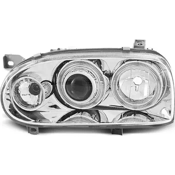 Přední světlomet TUNING-TEC Přední světla VW Golf III 92-98 Angel Eyes - chrom 3