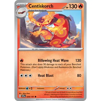 Sběratelská karetní hra Centiskorch 028/191 - Surging Sparks Typ karty: Non-Holo