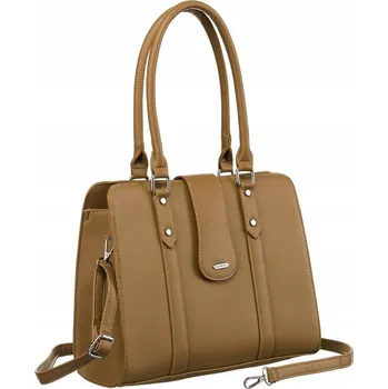 Kabelka Elegantní dámská shopper bag z ekologické kůže Barva: Béžová