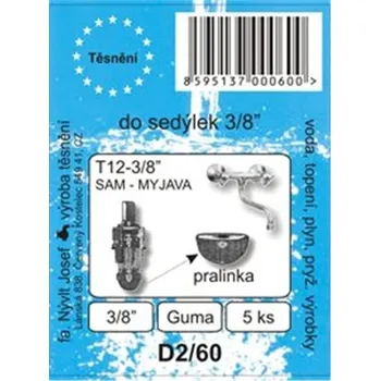 TĚSNĚNÍ NÝVLT s.r.o. SADA - těsnění sedla vršku 3/8" půlkulaté černá guma - D2/60