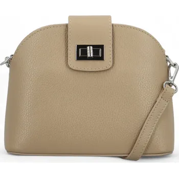 Kabelka Trendy dámská kožená crossbody kabelka Vivianna, taupe