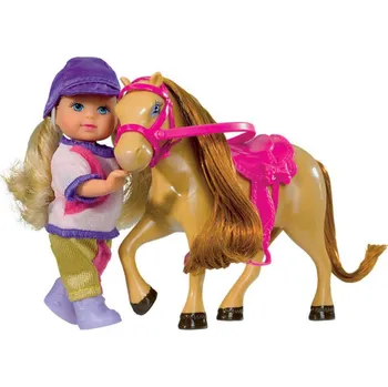 Doplněk pro panenku Simba Panenka Evička s poníkem - Žokejka - Hnědá světlá