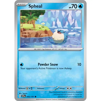 Karetní hra Spheal 043/191 - Surging Sparks Typ karty: Non-Holo
