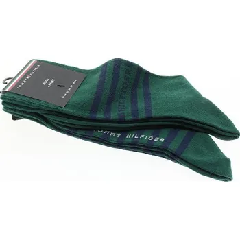 Pánské ponožky TOMMY HILFIGER Pánské zelené ponožky 2 páry 701229846-2P-002 Velikost 43/46