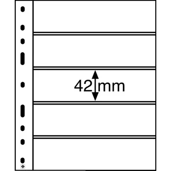 Obal pro sběratelský předmět Leuchtturm OPTIMA 5 C listy - průhledné (bal. 10 ks)