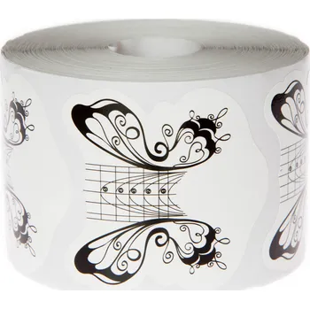 Nailee Šablony papírové černé na modeláž nehtů 50 ks motýl