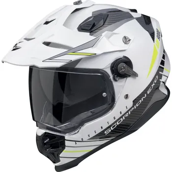 Helma na motorku Scorpion ADF-9000 AIR Feat White/Black/Neon Yellow XXL (62/63)