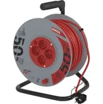EMOS P19450 Prodlužovací kabel na bubnu 50 m / 4 zásuvky / červený / PVC / 230 V / 1,5 mm2