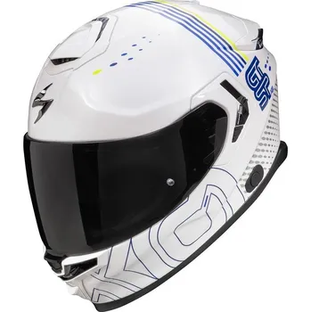 Helma na motorku Scorpion EXO-GT SP AIR Techlane White/Blue/Neon Yellow XL (61/62)