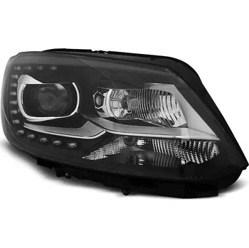 Přední světlomet TUNING-TEC Přední světla VW Touran II 08.10- černé TRU DRL