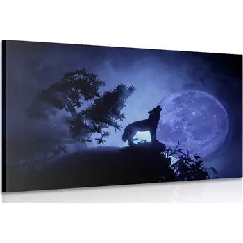 Obraz Dovido Obraz vlk v úplňku měsíce