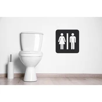 Samolepící dekorace Lepy.cz Samolepka na zeď WC označení Velikost (šířka x výška): 20x20cm, Barevná varianta: Ledová modrá