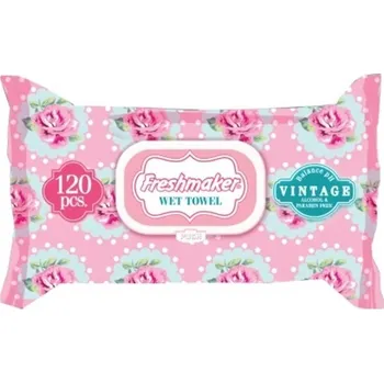 Vlhčený ubrousek Freshmaker vlhčené ubrousky Vintage - 120 ks Barva: Růžové