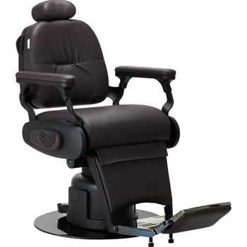 Kadeřnické křeslo Elektrické holičské křeslo Gabbiano Duke hnědé
