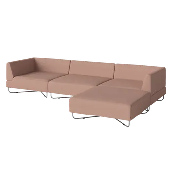 Sedací souprava Orlando, Čalounění Nantes dust blue, Podnož Černá