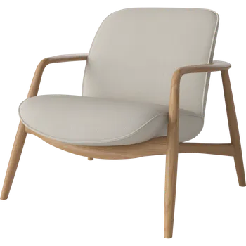 Křeslo Bowie, Čalounění Austin blue, Podnož Olejovaný dub