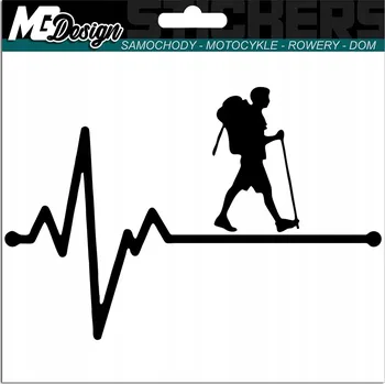 Samolepicí dekorace na vozidlo SAMOLEPKA na auto PULS ŽIVOTA TURISTA TRIP 10x15