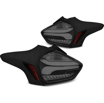 Zadní světlomet TUNING-TEC Zadní světla Ford Focus III 15-18 hatchback - černé/kouřové LED BAR SEQ 1