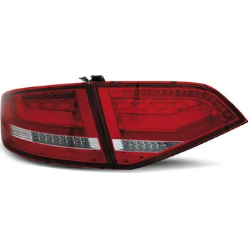 Zadní světlomet TUNING-TEC Zadní světla Audi A4 B8 8K Lim. 07+ - červená/krystal LED